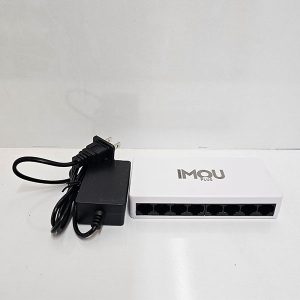 سوییچ شبکه 8 پورت ایمو پلاس مدل IM_2005_G با بدنه پلاستیکی، سرعت 10/100/1000Mbps، ظرفیت 10Gbps و نصب آسان؛ مناسب شبکه خانگی، اداری و دوربین مداربسته.